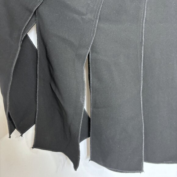Drama  Paneled Black Knit Slit  bottom Vtg - Picture 5 of 14